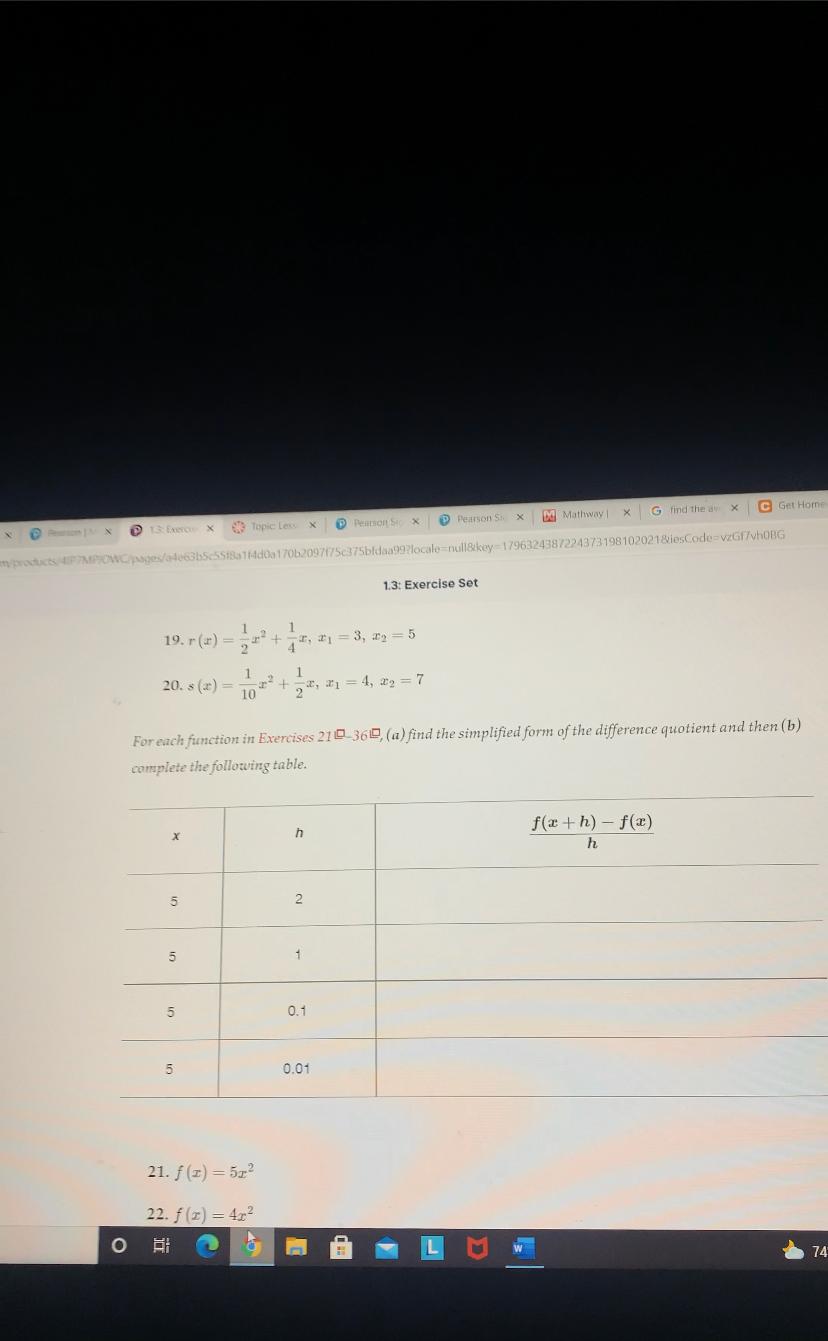 Solved .1.3 For each function in Exercises 21–36, (a) find | Chegg.com