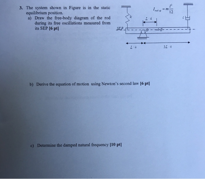 Solved 3. The system shown in Figure is in the static | Chegg.com