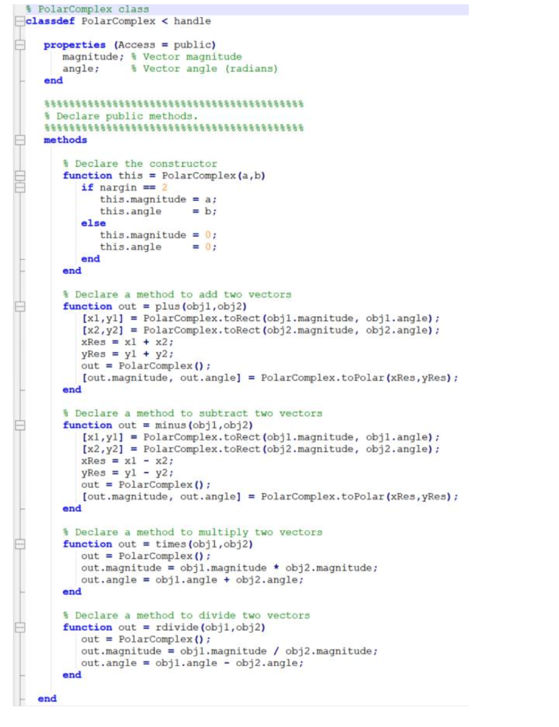 Solved PolarComplex class assdef PolarComplex