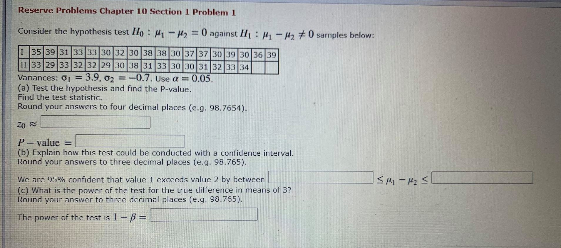 Solved Reserve Problems Chapter 10 Section 1 Problem 1 | Chegg.com