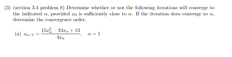 Solved (3) (section 3.4 problem 8) Determine whether or not | Chegg.com