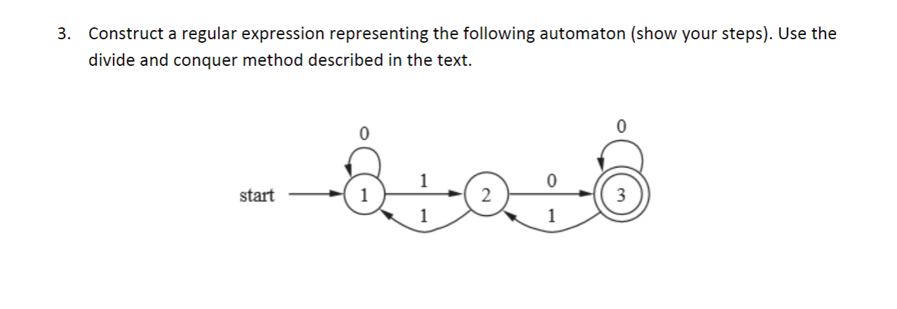 Solved 3. Construct a regular expression representing the | Chegg.com