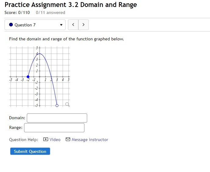 practice assignment 3.2 domain and range