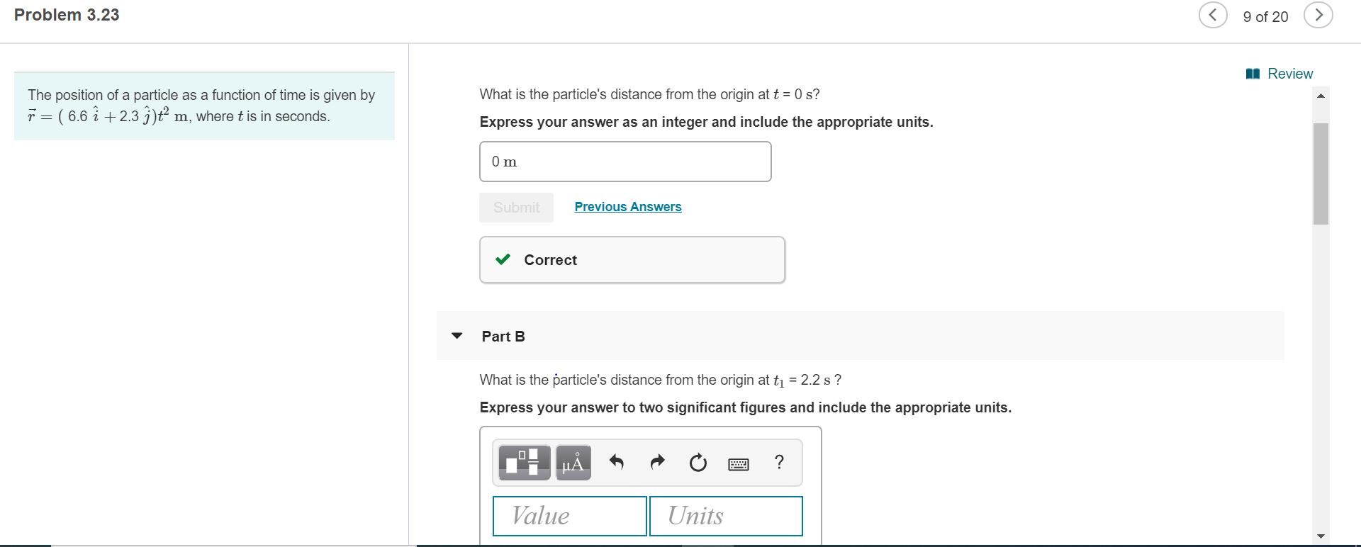 Solved Problem 3 23 9 Of N Review The Position Of Chegg Com