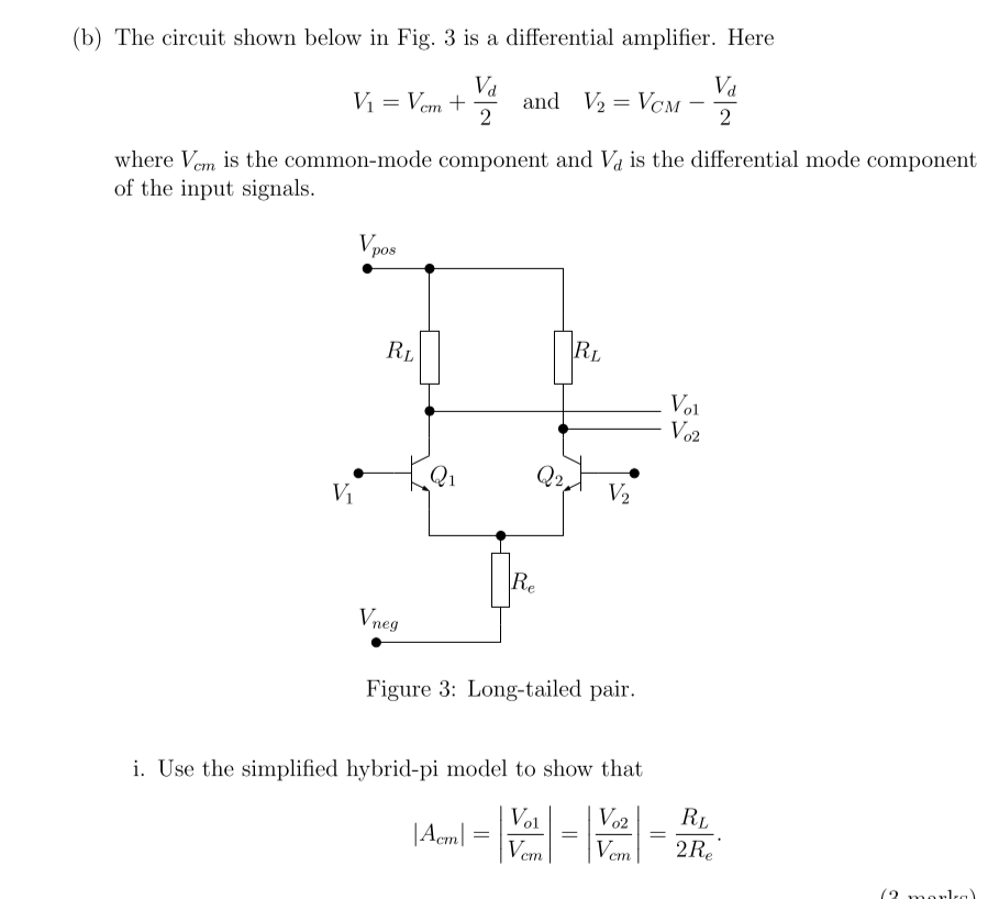Solved (b) The circuit shown below in Fig. 3 is a | Chegg.com
