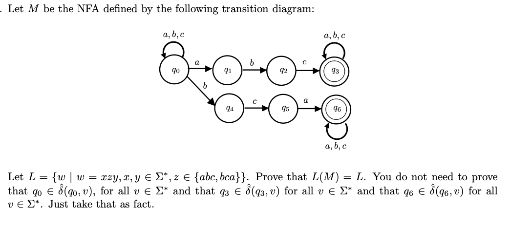 Solved Let M Be The NFA Defined By The Following Transition | Chegg.com