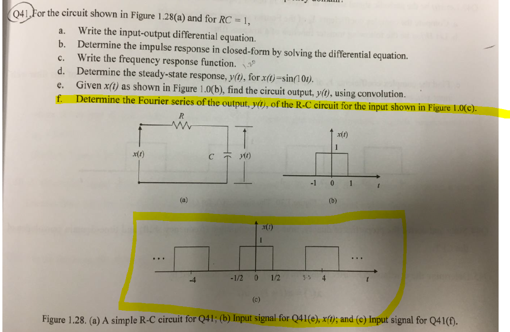 Solved 041, For the circuit shown in Figure 128(a) and for | Chegg.com