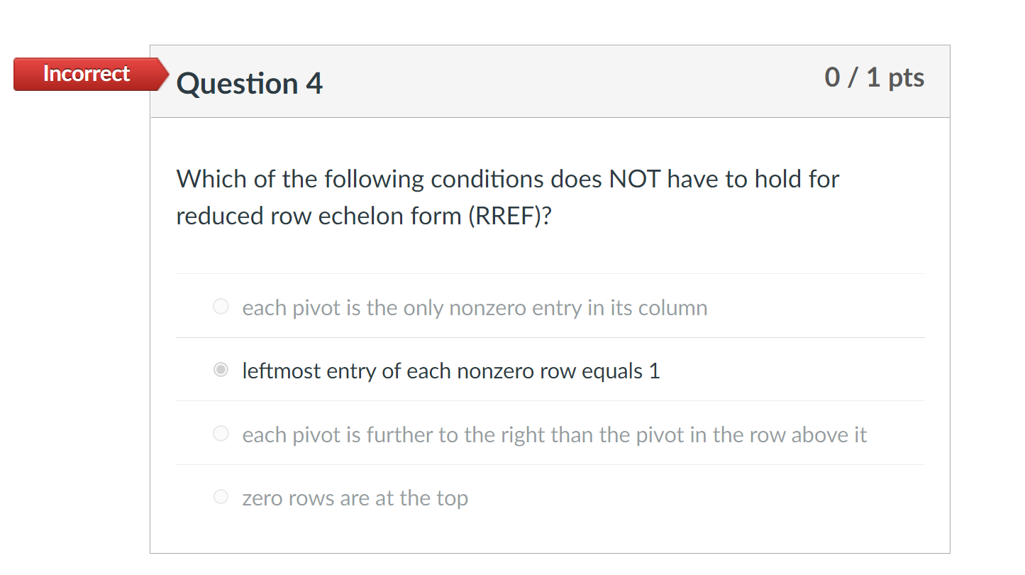 Solved Which of the following is NOT an elementary row Chegg