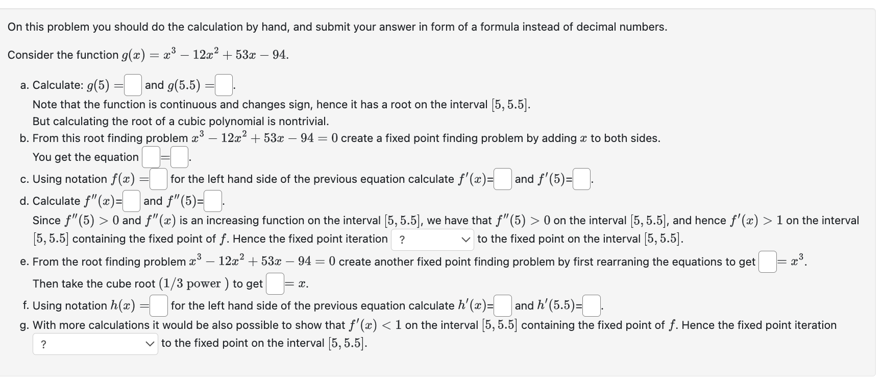 Solved On this problem you should do the calculation by | Chegg.com