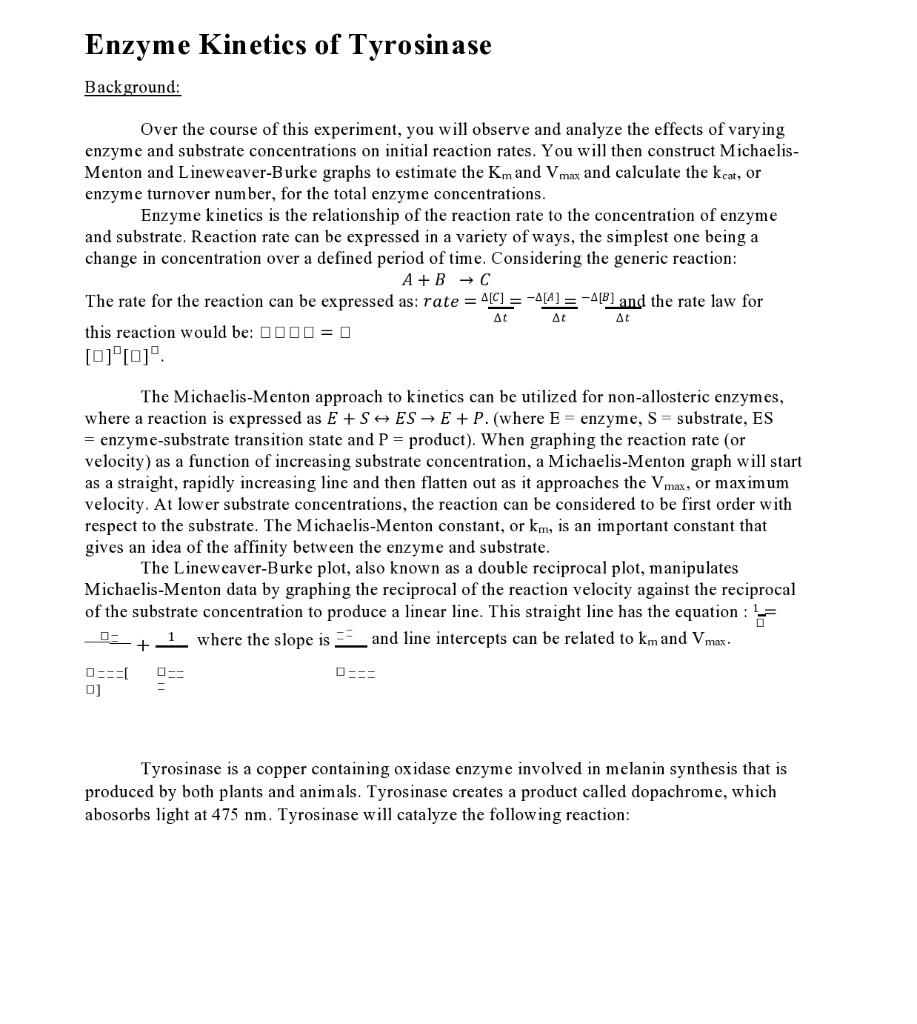 BIOCHEMISTRY ENZYME OF TYROSINASE PLEASE