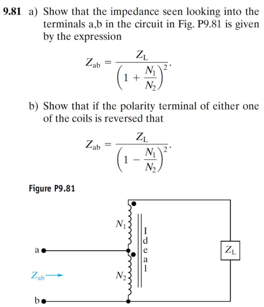 solved-a-show-that-the-impedance-seen-looking-into-the