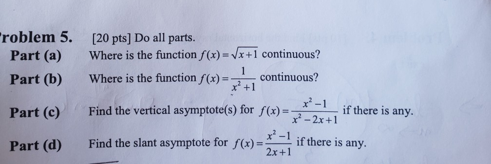 Solved Problem 5 Part A Part B Part C Pts Do Chegg Com