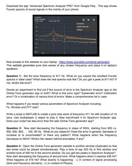 Download The App Advanced Spectrum Analyzer Pro Chegg Com