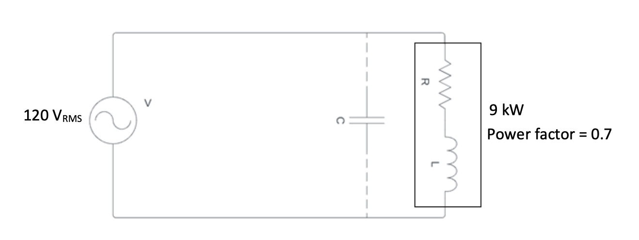 Solved Consider an electrical load operates at 120 V rms. | Chegg.com