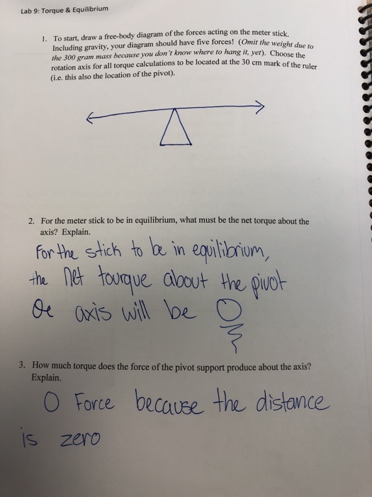 Solved Lab 9 Torque & Equilibrium Lab 9 Torque &