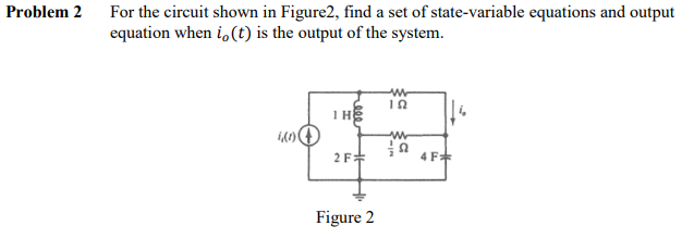 Solved Problem 2 For the circuit shown in Figure2, find a | Chegg.com