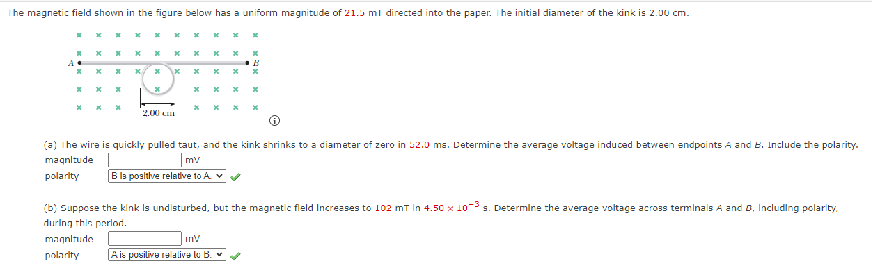 Solved magnetic field shown in the figure below has a | Chegg.com