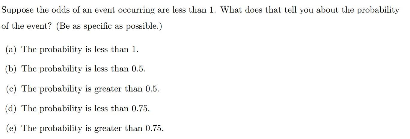 probability of an event cannot less than 0 true or false