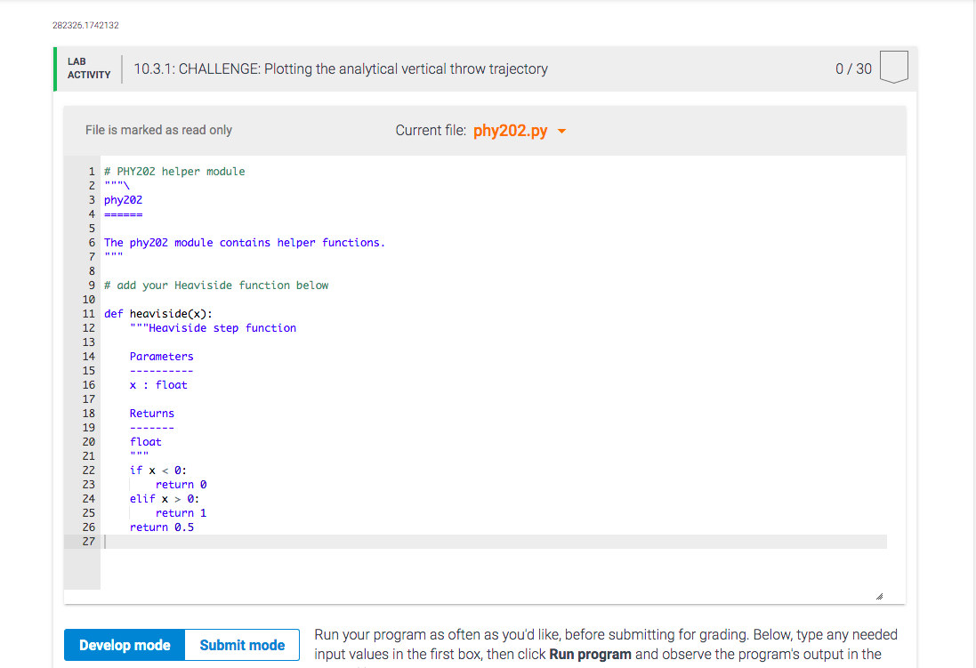 Solved 10.3 CHALLENGE Plotting the analytical vertical
