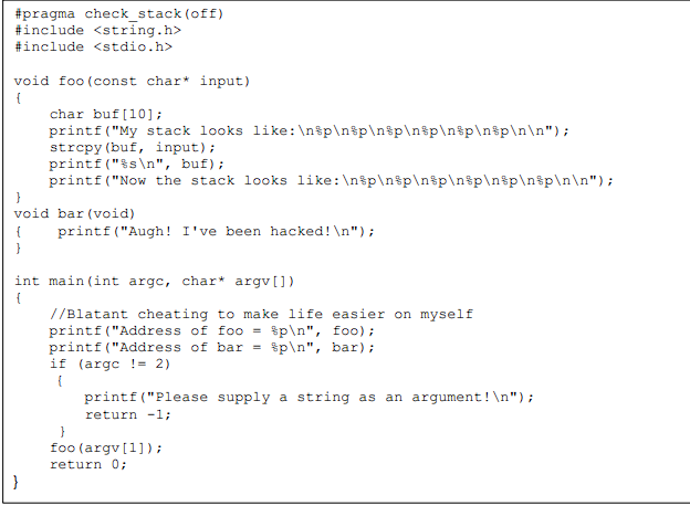Solved Given the following source code in the C language, | Chegg.com