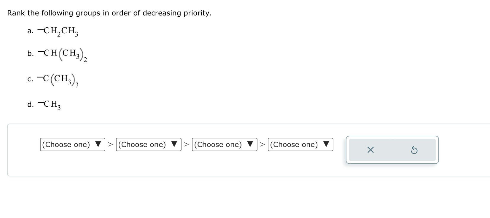 Solved Rank the following groups in order of decreasing | Chegg.com