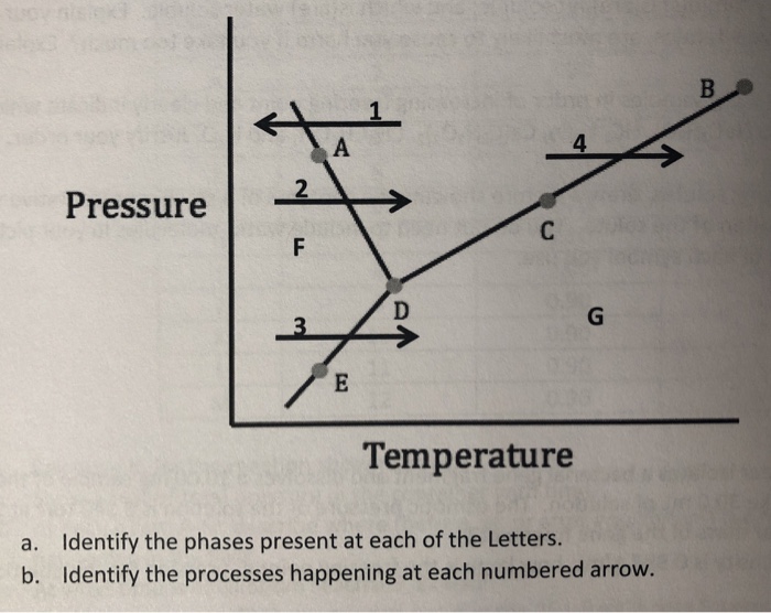 Solved 4 2 Pressure l Temperature a. Identify the phases | Chegg.com