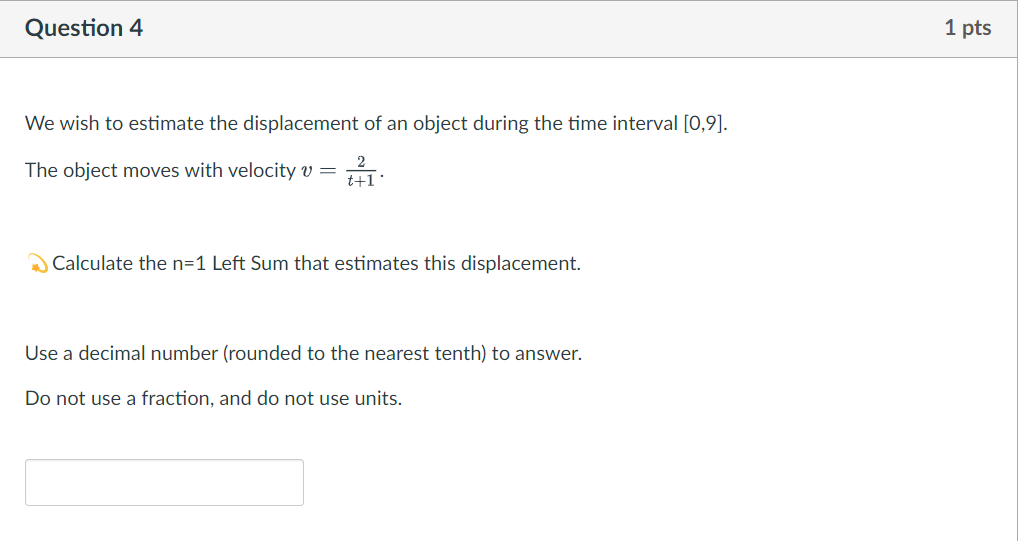 Solved We wish to estimate the displacement of an object | Chegg.com