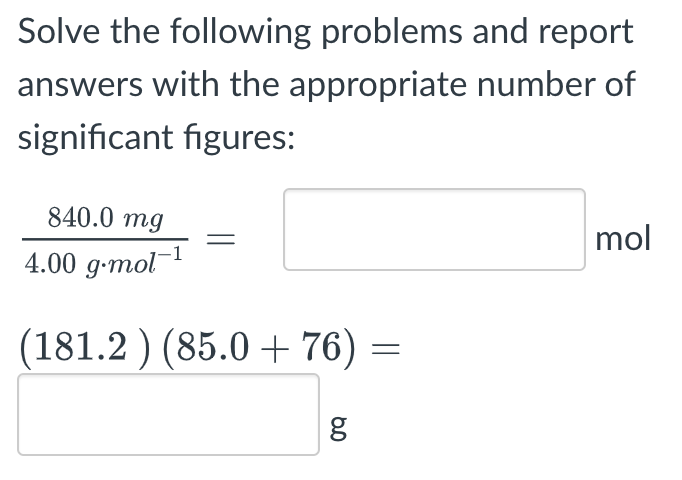 Solved Solve the following problems and report answers with | Chegg.com