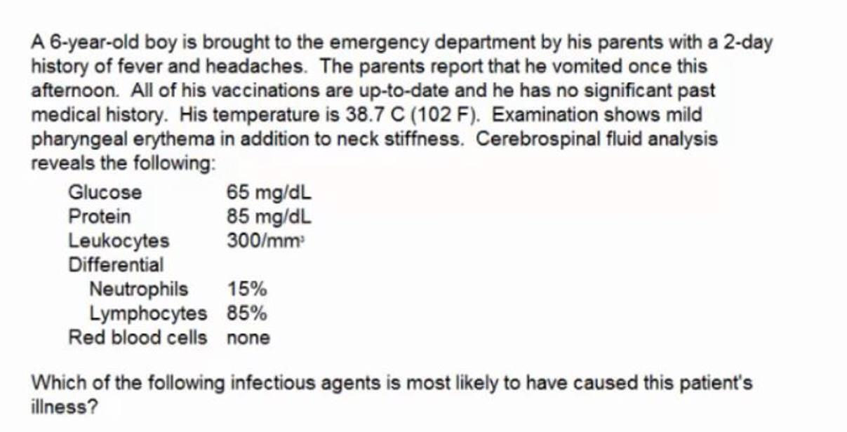 Solved A 6-year-old boy is brought to the emergency | Chegg.com