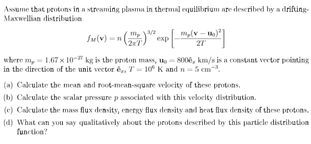 Sm V 27 Exp Assume That Protons In A Streami Chegg Com