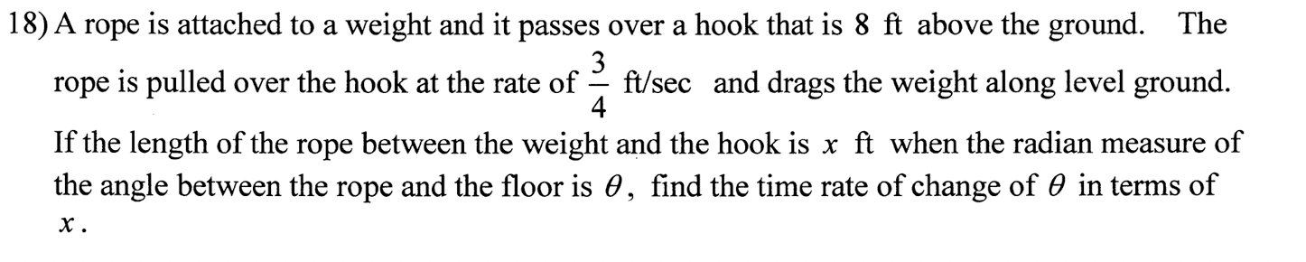 Solved 18) A rope is attached to a weight and it passes over | Chegg.com