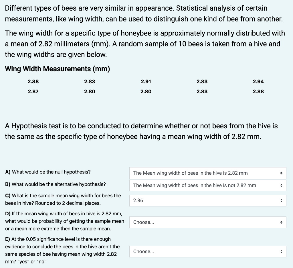 Solved Different types of bees are very similar in