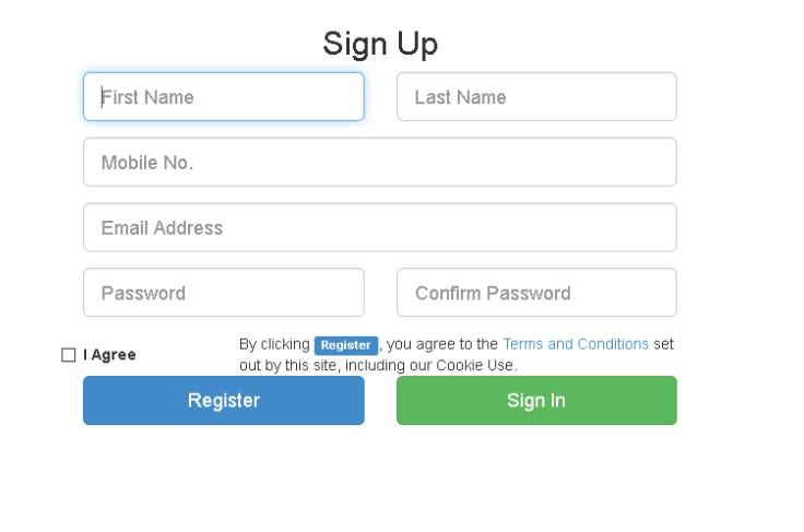 Solved Design a signup page using HTML5 and CSS as shown | Chegg.com