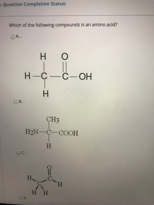 Solved Which of the following compounds is an amino acid? | Chegg.com