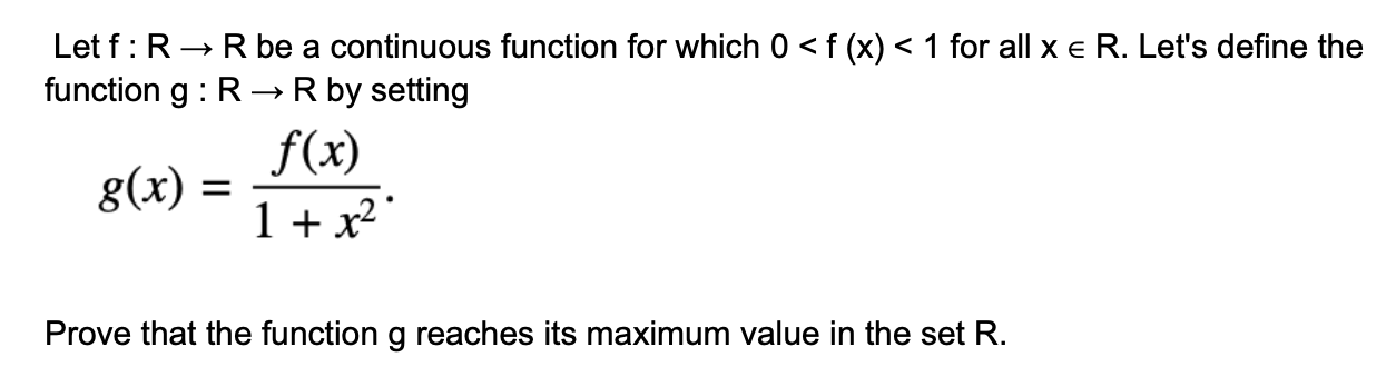 Solved Let F R→r ﻿be A Continuous Function For Which