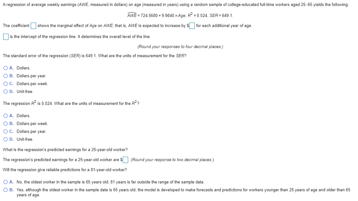 solved-a-regression-of-average-weekly-earnings-awe-chegg