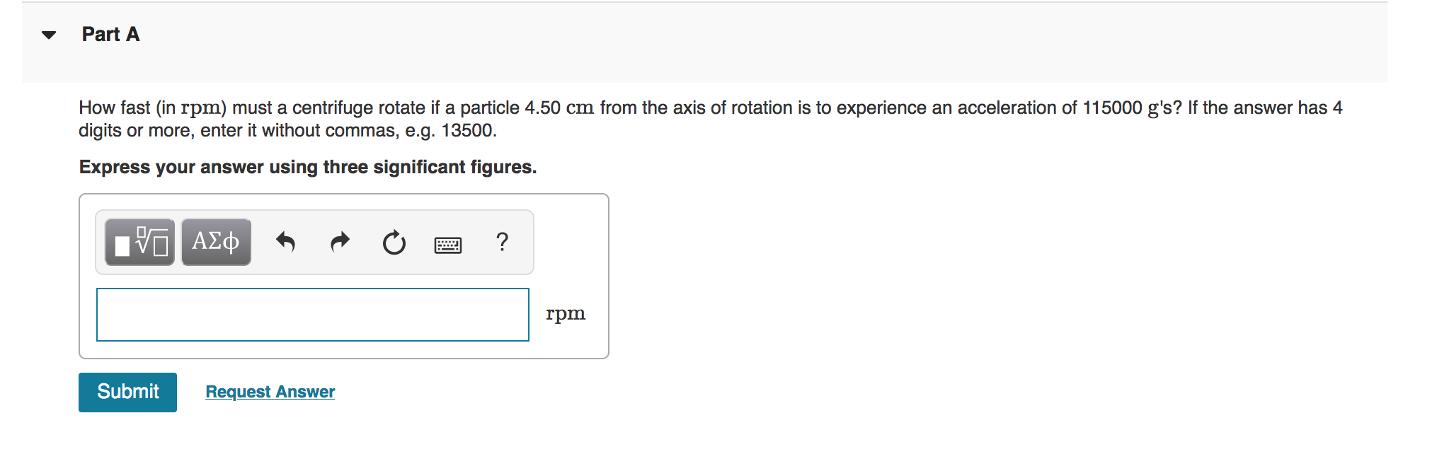 Solved Part A Estimate the acceleration due to gravity at | Chegg.com