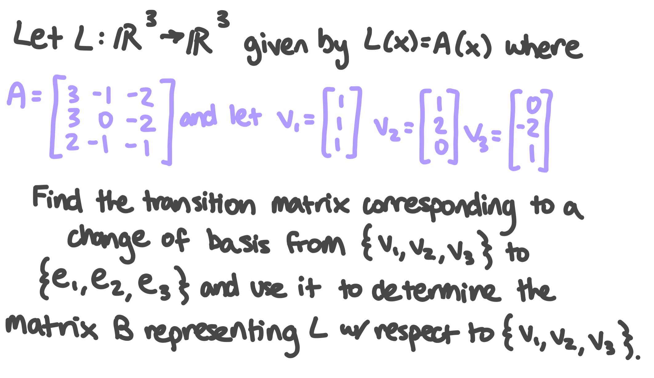 Solved Find The Transition Matrix Corresponding To A Chan Chegg Com