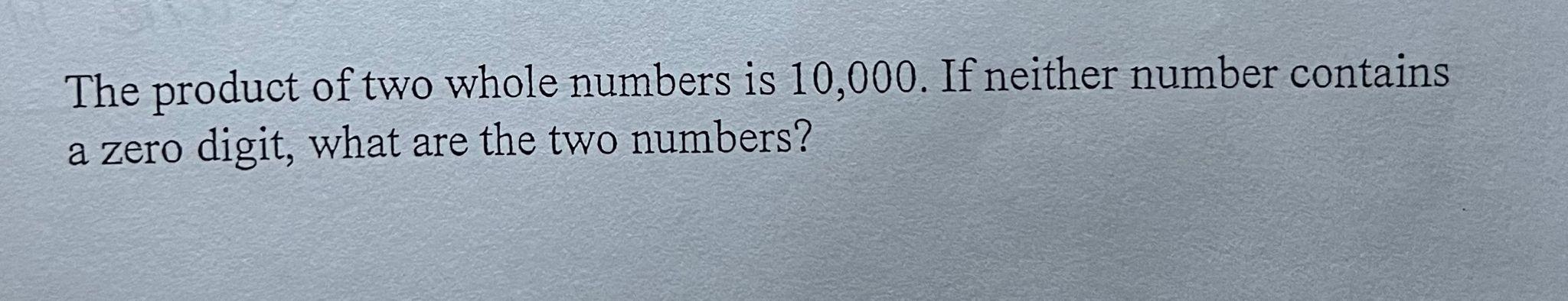 the product of a whole number and zero is dash