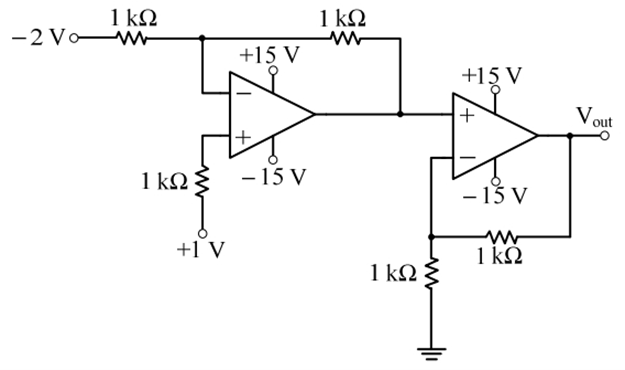 Solved Q9) Calculate the output voltage Vout of the circuit | Chegg.com