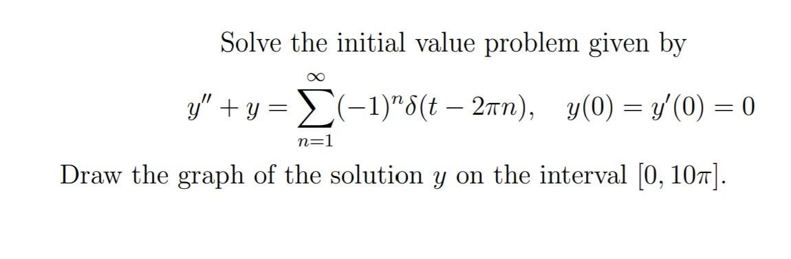 Solved Solve the initial value problem given by y
