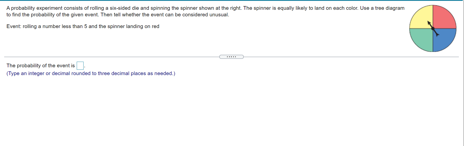 the probability experiment consists