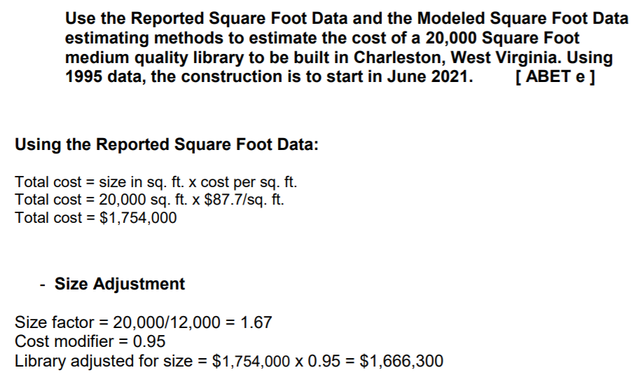 Solved Use The Reported Square Foot Data And The Modeled Chegg Solved Use The Reported Square Foot Data And The Modeled Chegg