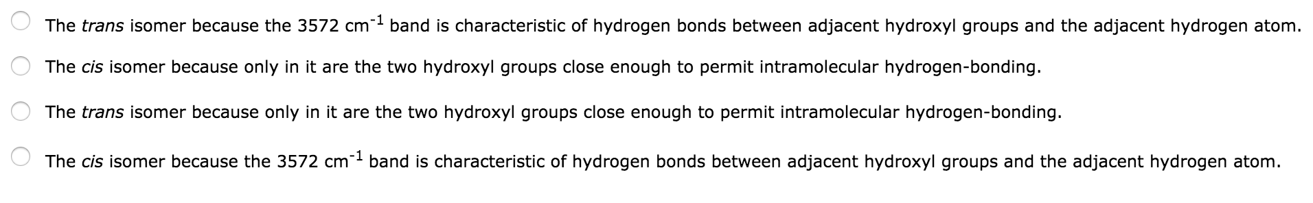 Solved When two substituents are on the same side of a ring | Chegg.com