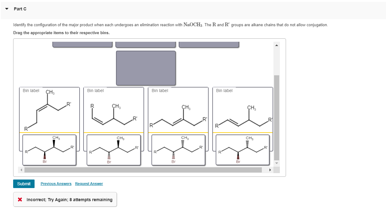 Identifying Configuration Solved Part CIdentify the configuration of the major product | Chegg.com