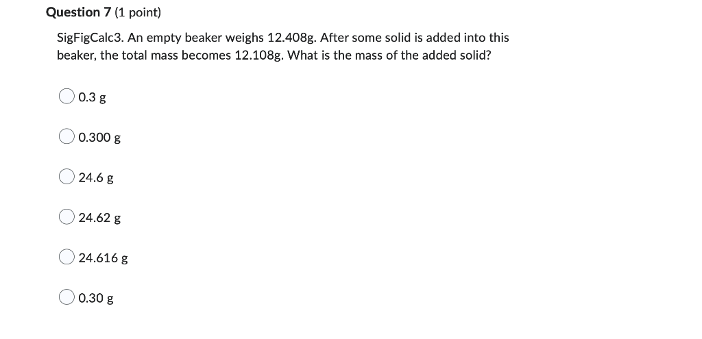 Solved SigFigCalc3. An empty beaker weighs 12.408 g. After | Chegg.com