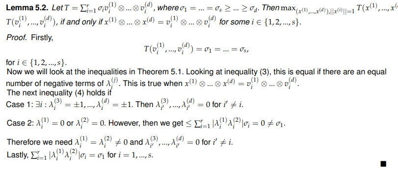 Solved Lemma 5.2. Let \\( T=\\sum_{i=1}^{r} \\sigma_{i} | Chegg.com