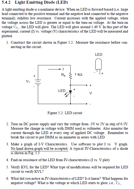 Solved 5.4.2 Light Emitting Diode (LED) A Light Emitting | Chegg.com