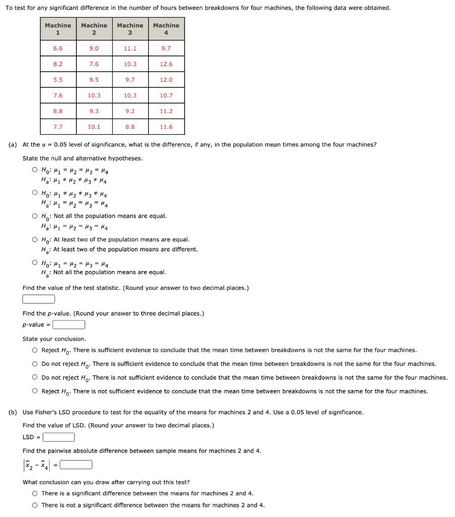 Solved To test for any significant difference in the number | Chegg.com