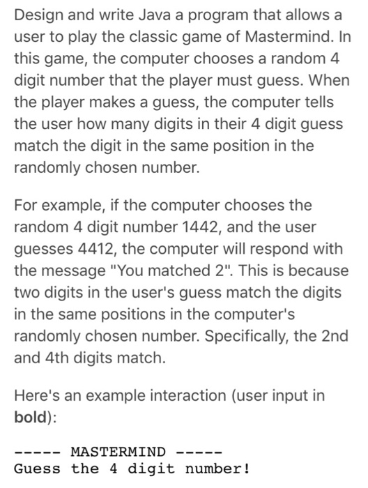 Solved Design and write Java a program that allows a user to | Chegg.com